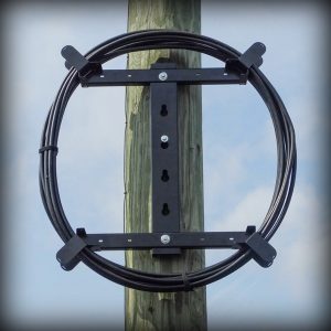 New Steel Pole Mount H-Frame Fiber Slack Storage by American Products AM-3432-FSF-G-B