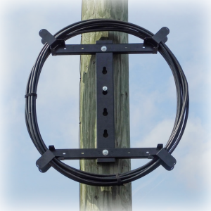 New Steel Pole Mount H-Frame Fiber Slack Storage by American Products AM-3432-FSF-G-B