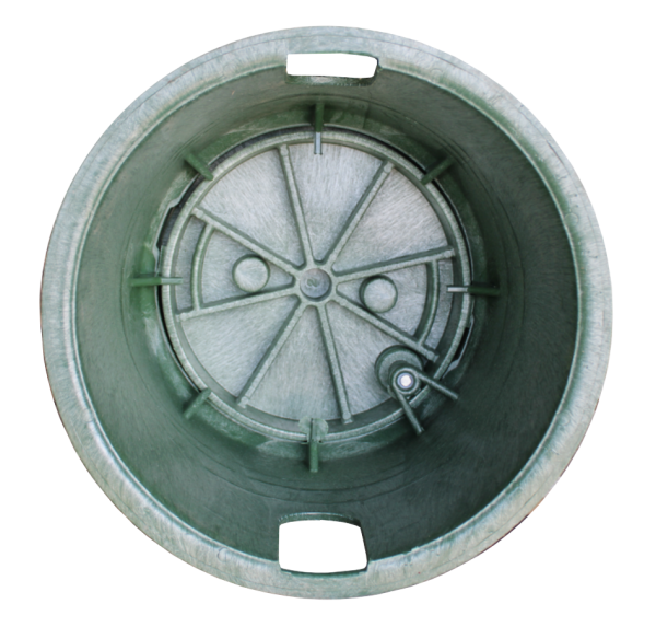 AEP 9" Round x 10" Deep HDPE Flower Pot Vault V-091010-HP-HP-PED-FW-AEP - Image 3