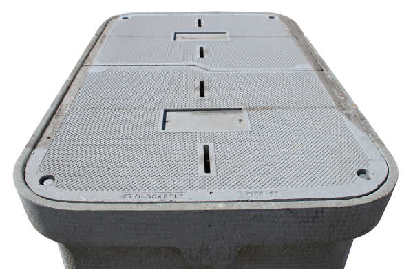 OldCastle 30 x 48 x 30 Polymer Concrete Handhole Vault, Tier 22, 3/8" Hex Bolt, 304830-PC-PC-T22-SW-ODC - Image 4