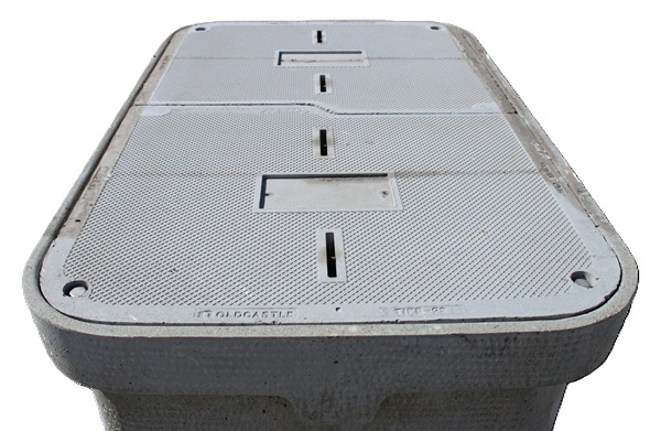 OldCastle 30 x 48 x 30 Polymer Concrete Handhole Vault, Tier 22, 3/8" Hex Bolt, 304830-PC-PC-T22-SW-ODC - Image 4